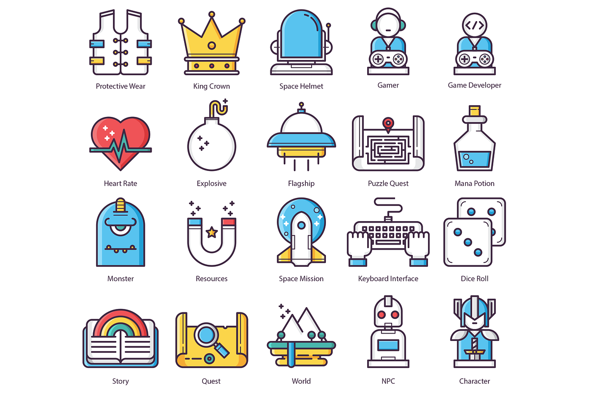 65 Game Design Icons, an Icon by Flat Icons (Photo 4 of 8)