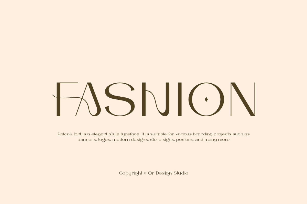 Rolcak - Fashion Brand Font, a Sans Serif Font by QR Design Studio (Photo 2 of 16)