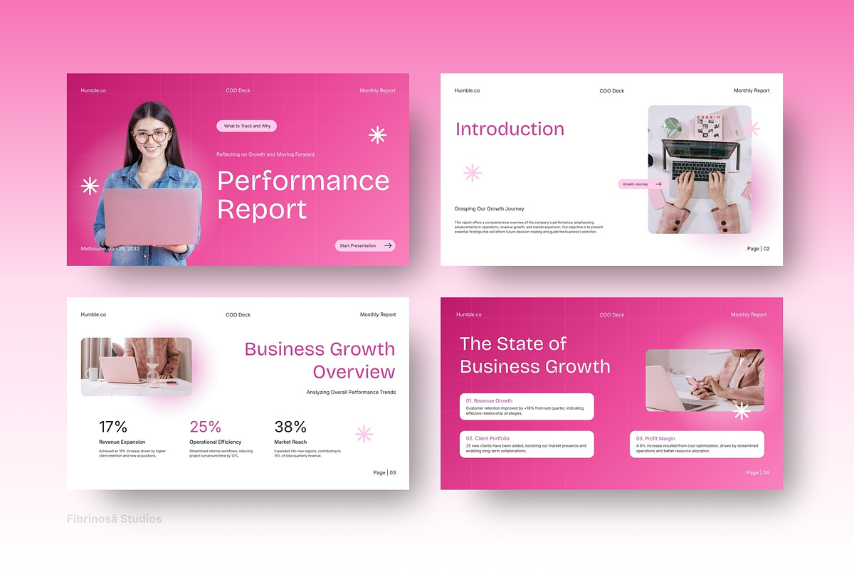 Performance Report, a Presentation Template by FIBRINOSÄ (Photo 3 of 7)