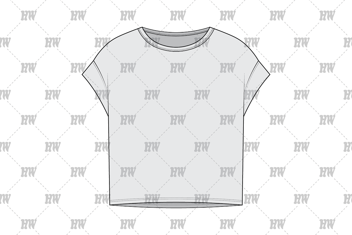 Oversized Short Sleeve Tee Flat, a Shirt Mockup by haydenwentworth (Photo 2 of 3)