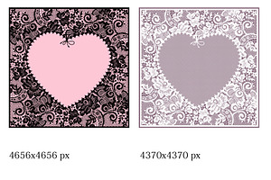 Lace Seamless Patterns And Frames.