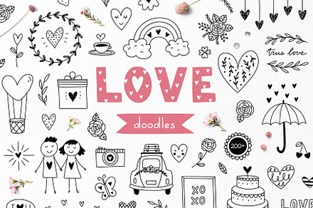 Love Doodles, an Illustration by Redchocolate