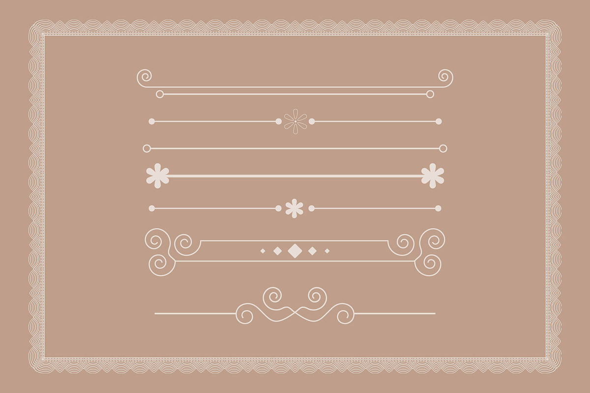 50 Floral Dividers Frames Set, a Decorative Illustration by Photoshop Action (Photo 6 of 6)
