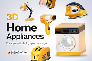 Homy - Home Appliances 3D Icon Set