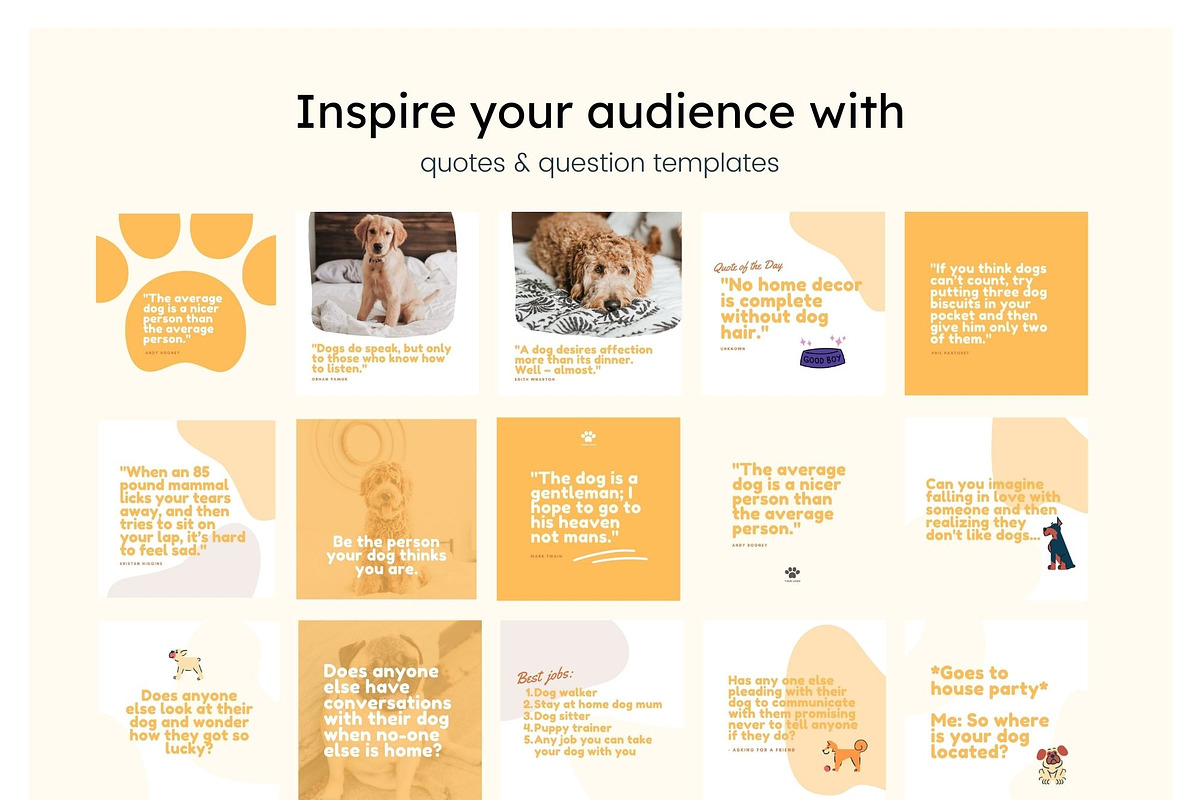 Pets Instagram Feed Canva Templates, a Social Media Template by Cultive Creative (Photo 8 of 13)