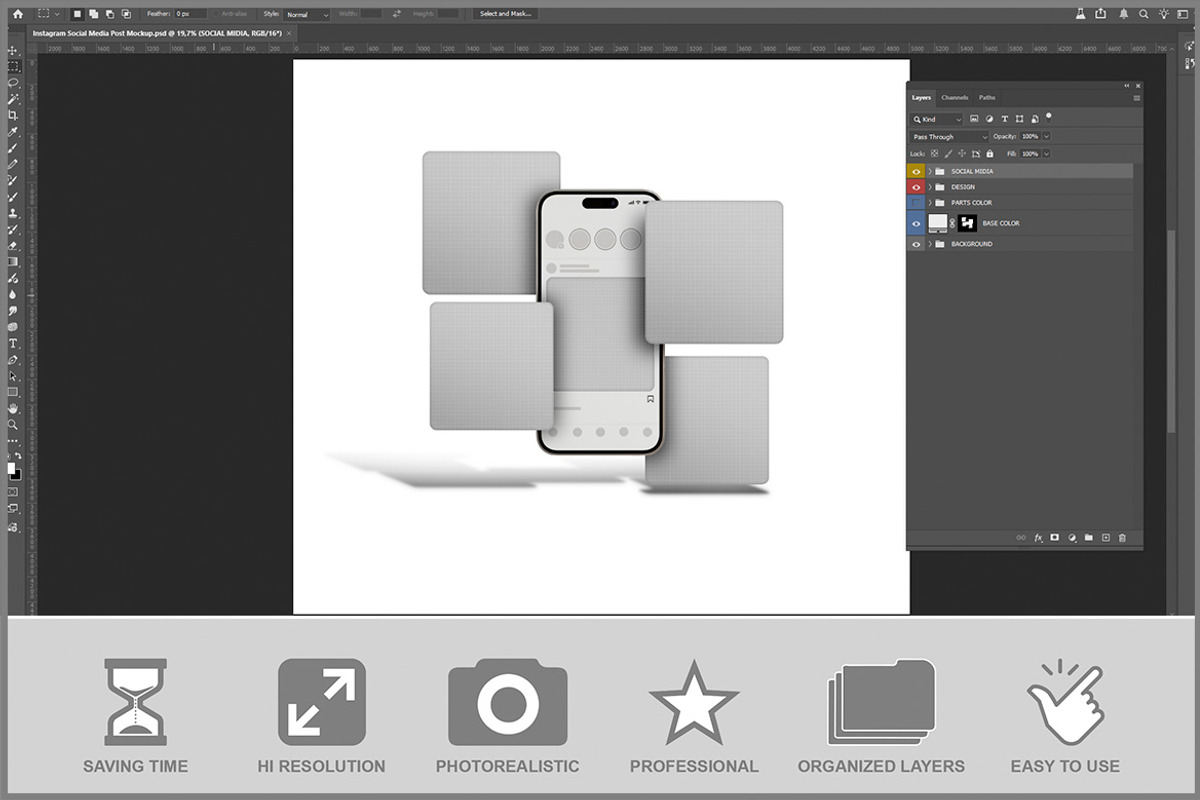 Social Media Set PSD, an Advertising Mockup by Bruno's Shop (Photo 2 of 3)
