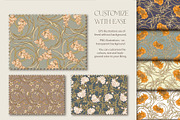 Art Nouveau Floral Seamless Patterns, a Pattern Graphic by Elen-Lane (Thumbnail 4 of 6)