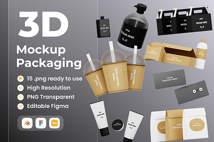 Mockup Packaging 3D Illustration