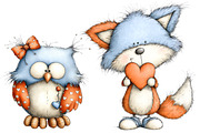 Whimsical Valentine Animals Clipart, a Graphic by CitraGraphics (Thumbnail 4 of 4)