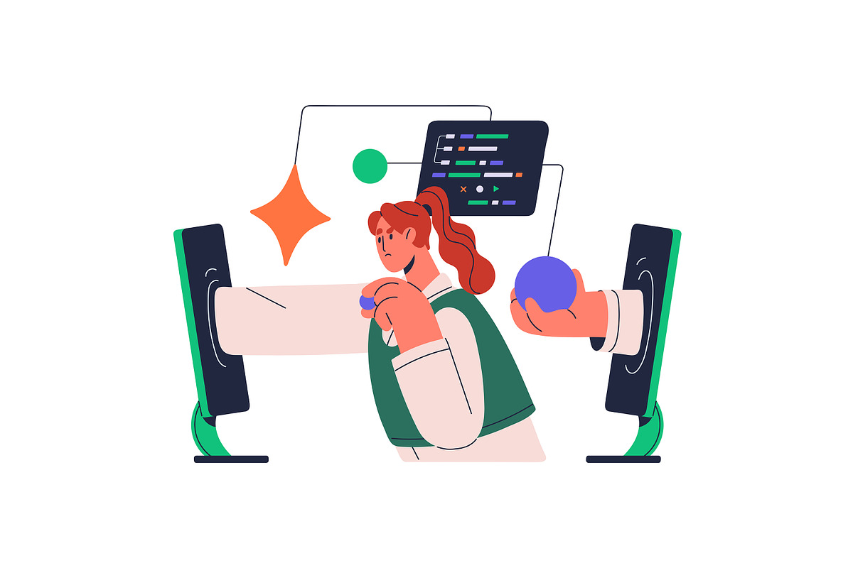 Programmers at work. IT concepts set, a Work Illustration by PaperTrident (Photo 21 of 28)