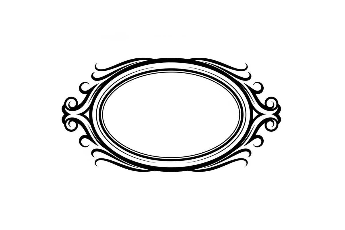 Vintage Oval Frame Vector Bundle, an Illustration by musafir_fashion (Photo 27 of 31)