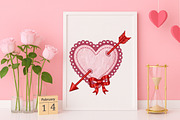 Latch Hook Yarn Valentine Heart PNG, an Illustration by Canvas Craft (Thumbnail 3 of 7)