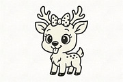Funny Reindeer PNG Cute Christmas, an Illustration by CraftArtStudio (Thumbnail 1 of 4)