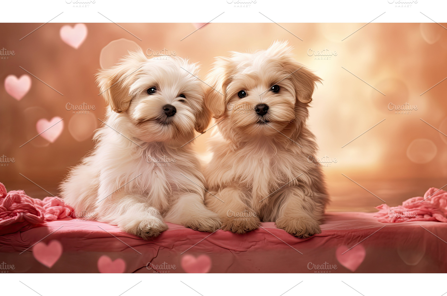 companion dogs and hearts ai, an Animal Photo by pikepicture