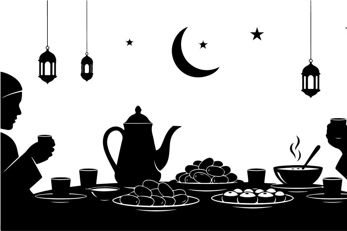 50 Ramadan Iftar Silhouette Bundle, an Illustration by Gfx_Store (Photo 20 of 49)
