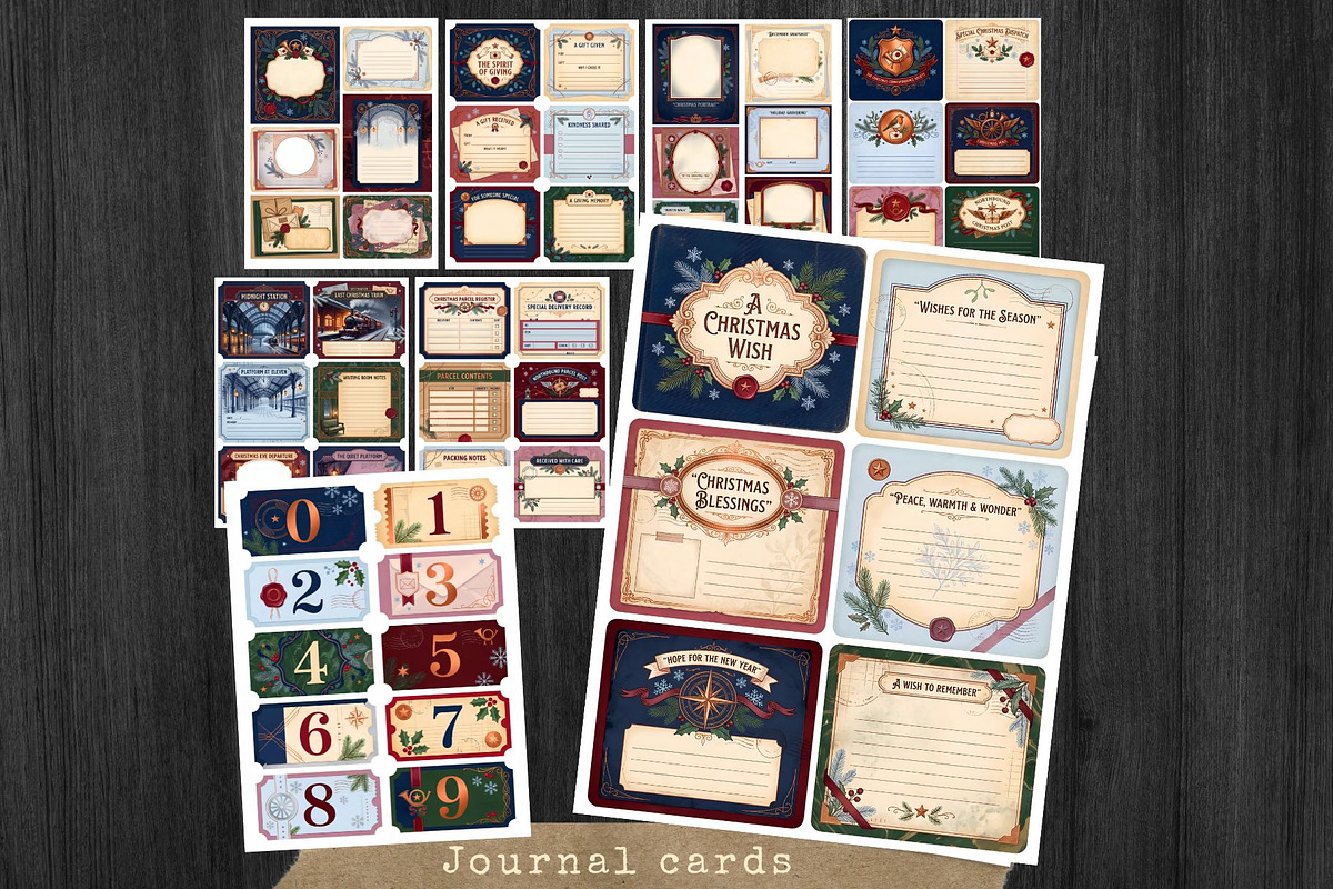 Christmas Correspondence journal kit, a Seasonal Illustration by ThatsDesignArt (Photo 14 of 20)