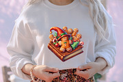 Vintage Book Christmas Sublimation, an Illustration by designcity5 (Thumbnail 4 of 5)