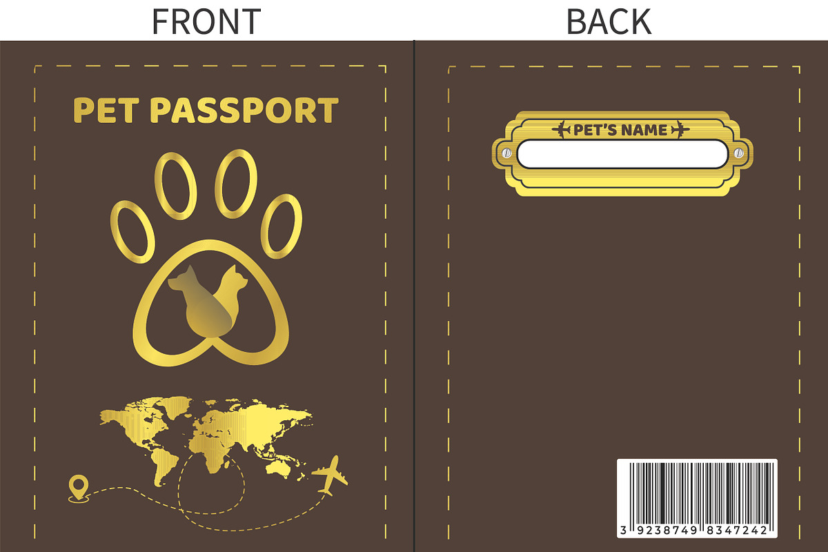 Pet Passport Editable Template, a Print Template by Illustrations By Azmira (Photo 3 of 7)
