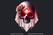 Valentines day Skulls clipart Set, a Seasonal Illustration by ThatsDesignArt (Thumbnail 3 of 10)