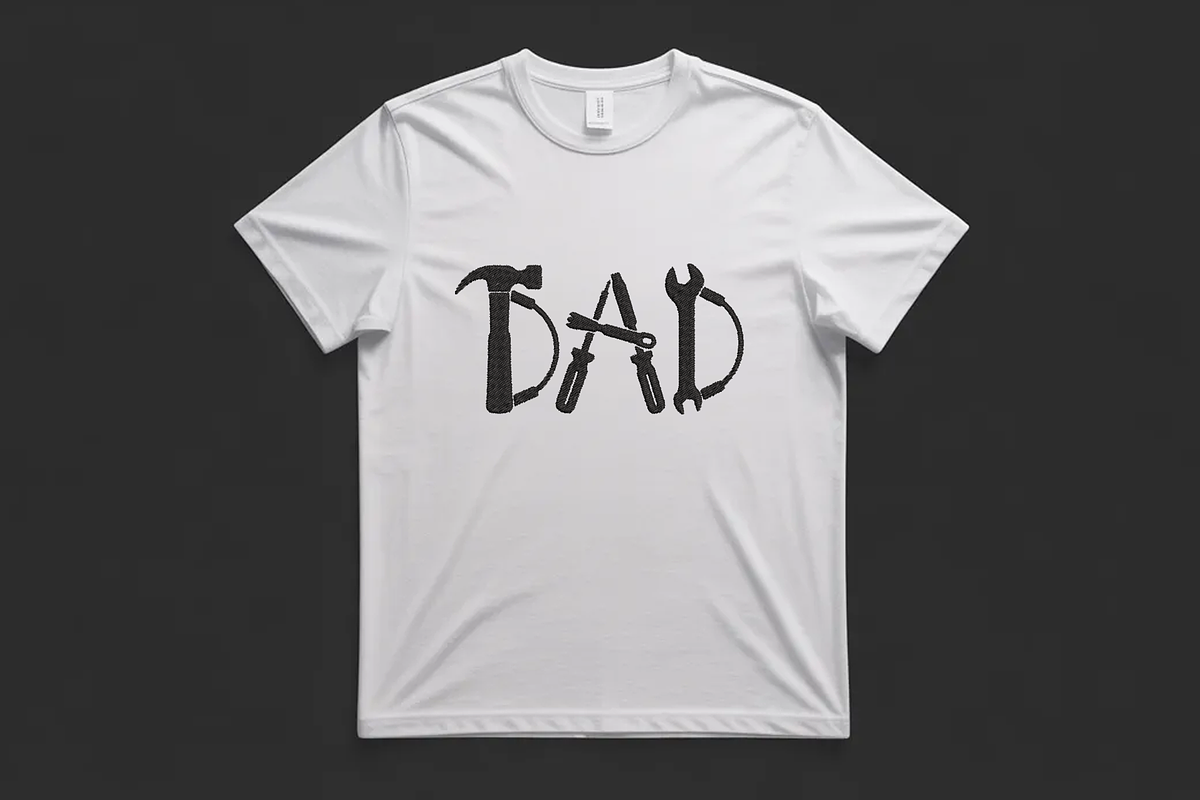 Dad Tool Letters Machine Embroidery, an Illustration by Purpose Ekbal (Photo 2 of 3)