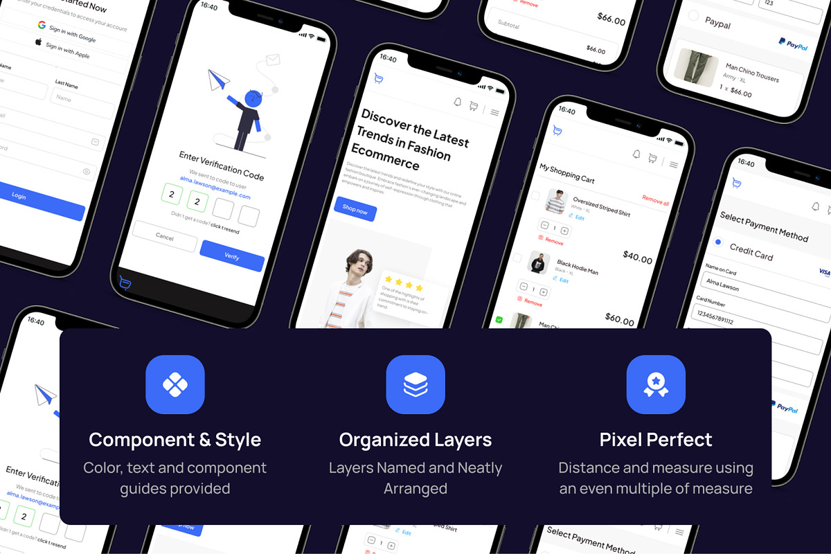 E-commerce Website UI KIT, a Landing Page Template by CreativeUI (Photo 5 of 6)