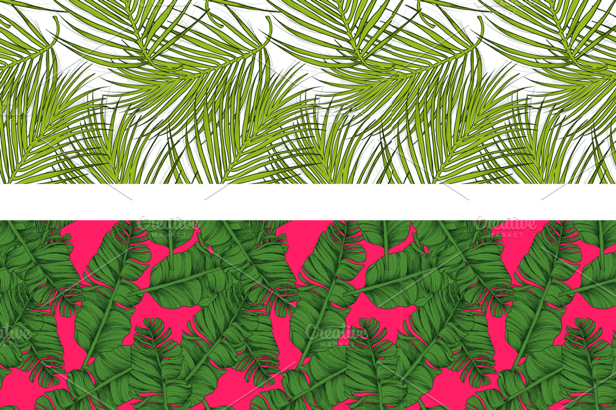 Detailed tropical leaves & Patterns, a Decorative Illustration by NKTKNS (Photo 5 of 5)