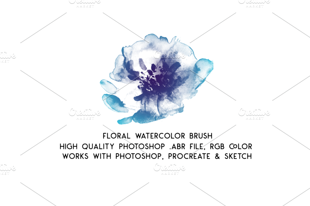 Watercolor Floral Brush, a Brush Add-On by Light & Line Designs (Photo 1 of 5)