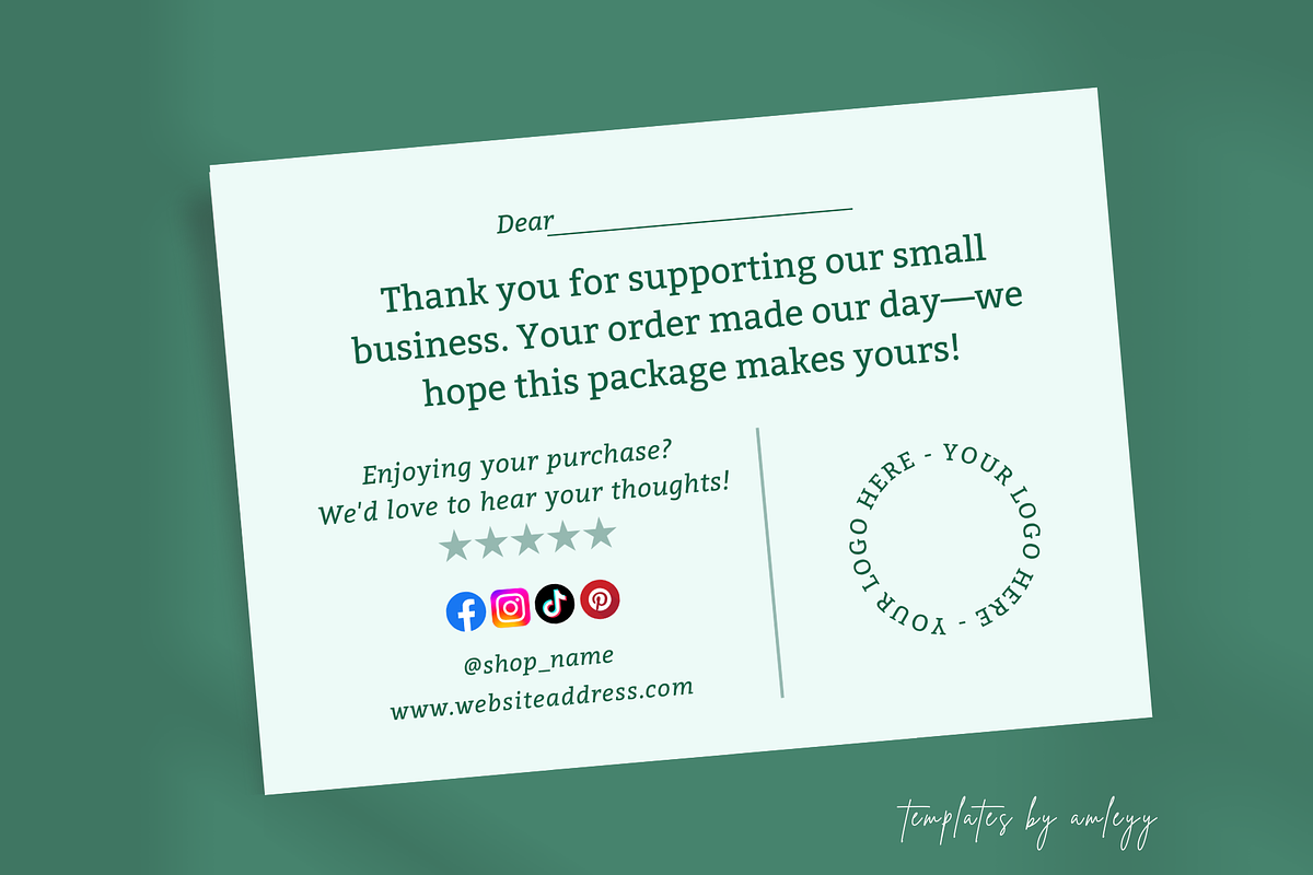 Pastel Thank You Card Template, a Card Template by Elegant_Studio44 (Photo 6 of 6)
