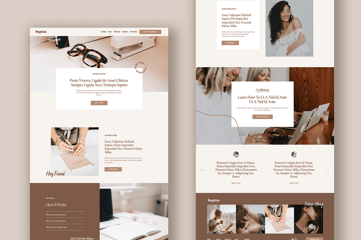 Squarespace Website Template: Coach, a Squarespace Template by Kseniia_Design (Photo 3 of 5)