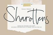 Sharottens Monoline Script, a Script Font by operatype.co (Thumbnail 1 of 15)