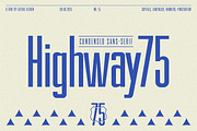 Highway 75 - Condensed Sans-Serif, a Sans Serif Font by Lateral Design (Thumbnail 1 of 16)