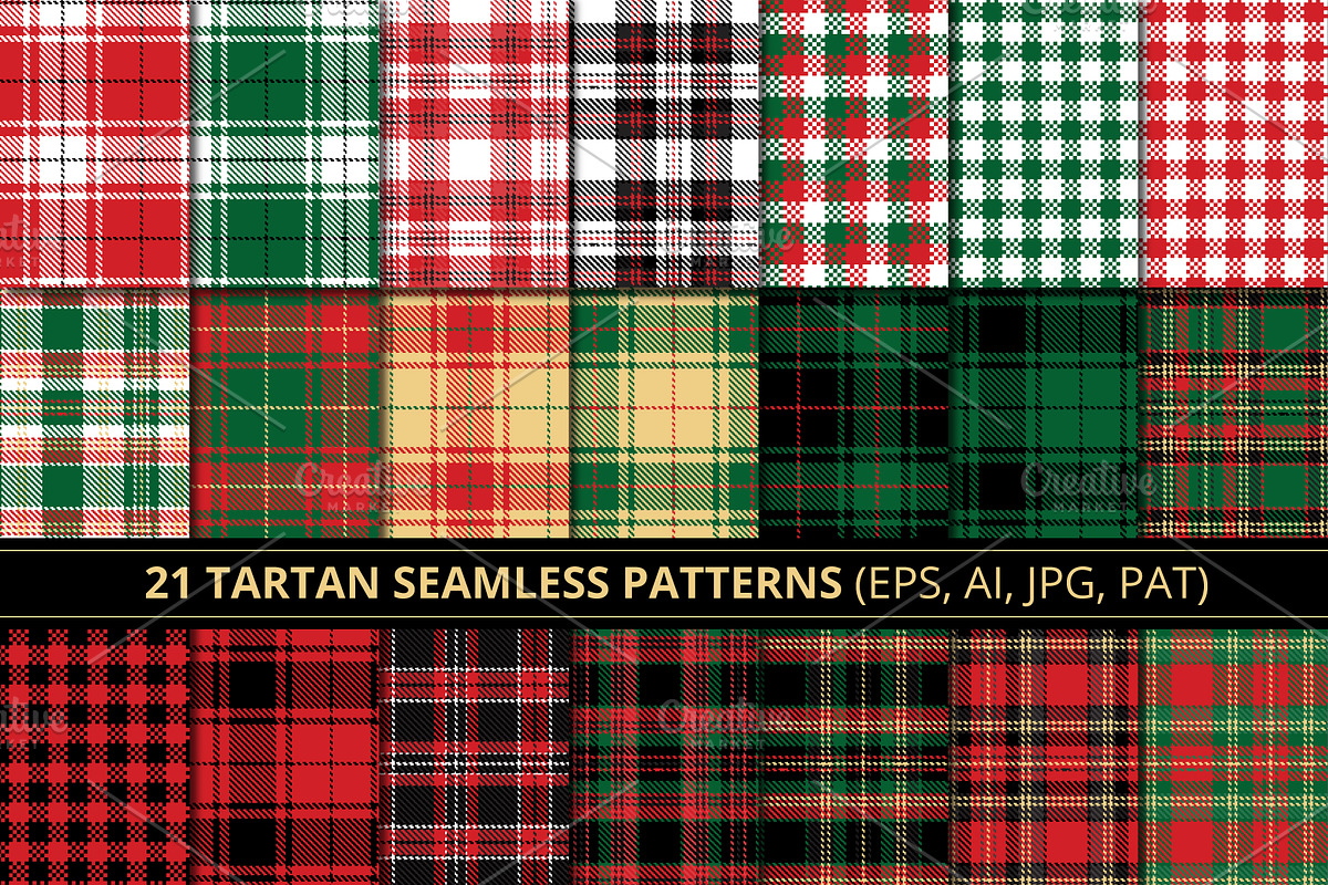 Tartan & Plaid Seamless Patterns, a Pattern Graphic by Sveta Aho (Photo 1 of 3)