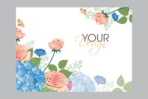 Beautiful floral template