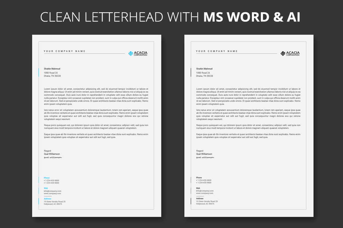 Clean Letterhead, a Stationery Template by DesignGhar (Photo 5 of 5)