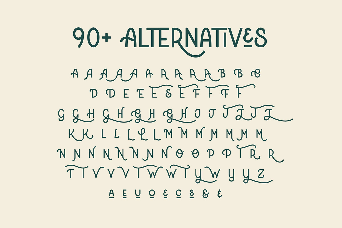 Kindred Handlettered Typeface, a Sans Serif Font by Rachel Kick (Photo 9 of 9)