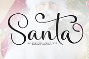 Santa | Script Font, a Handwritten Font by Scratchones (Thumbnail 1 of 9)