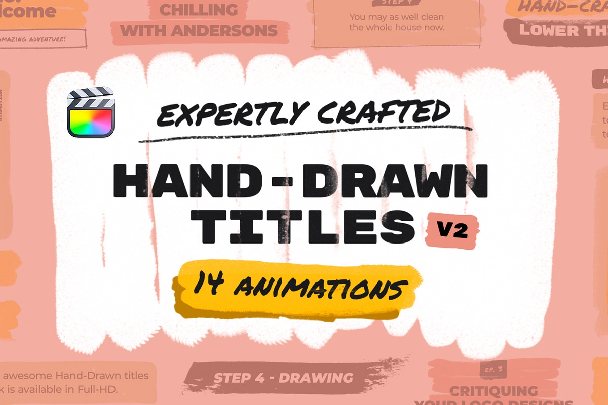 14 Brush Titles - Final Cut Pro, a Templates & Theme by Atamotion (Photo 1 of 12)