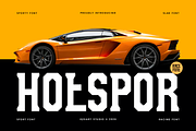 Hotspor - Sport Racing Font, a Sans Serif Font by Iqsiart Studio (Thumbnail 1 of 9)
