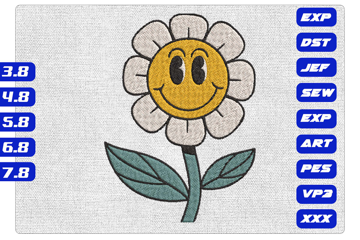 Vintage Smiley Face Daisy Design, an Illustration by Purpose Ekbal (Photo 1 of 3)