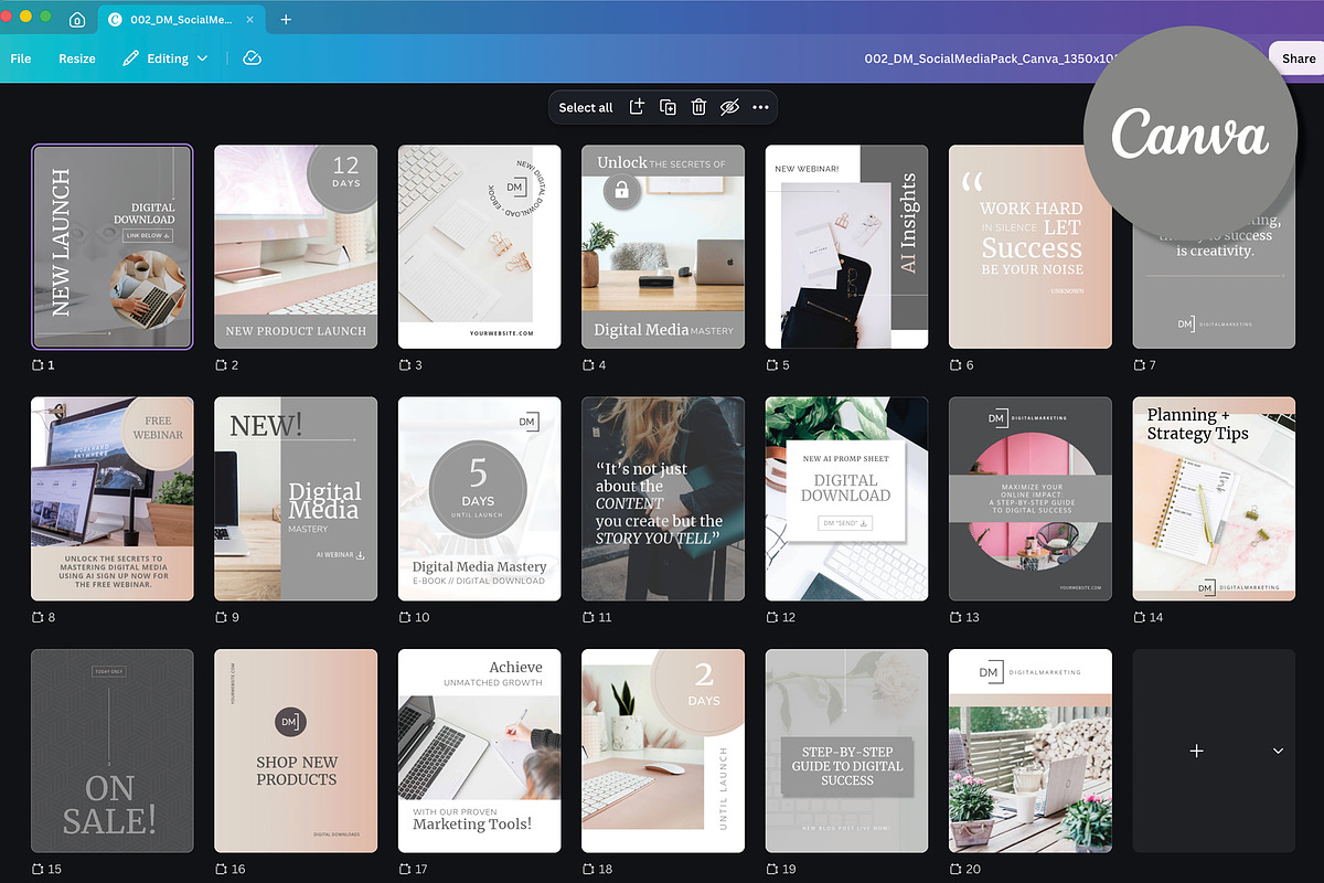 The Soft Launch Kit | Canva, a Social Media Template by Unravel (Photo 6 of 7)