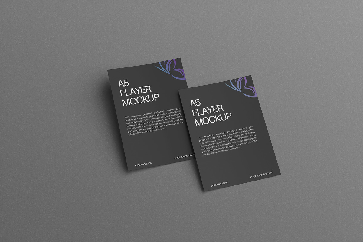 A5 Flayer Mockup, an Advertising Mockup by Afif_studio (Photo 5 of 5)
