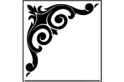 Premium Swirl Leaf Corner Frame, a Decorative Illustration by Creativeshirt (Thumbnail 11 of 20)