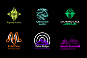 6 Mountain Audio Wave Logos, a Branding & Logo Template by Preyer Design (Thumbnail 1 of 7)