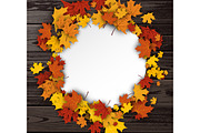 Wooden texture set with maple leaves, a Decorative Illustration by Vjom (Thumbnail 5 of 9)