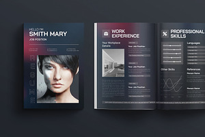 Resume Booklet Template, a Resume Template by TemplatesForest