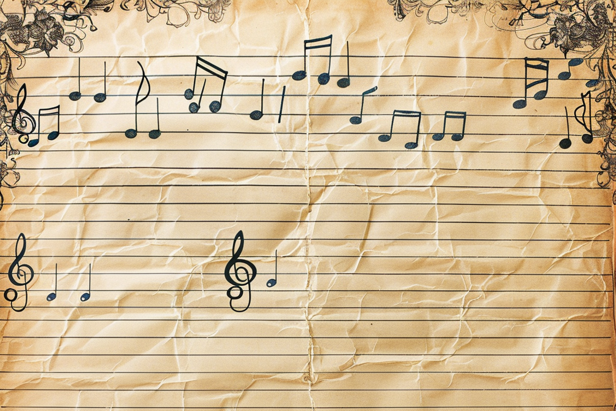 Vintage Music Sheets, a Pattern Graphic by Printable Treasure (Photo 6 of 10)