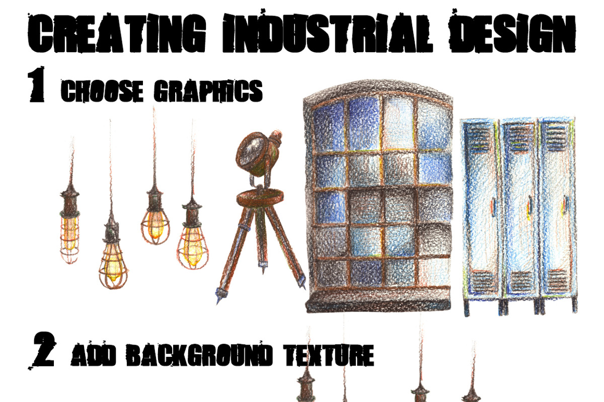 Vintage Factory Graphic Set, a Texture Illustration by WBS Design (Photo 2 of 5)