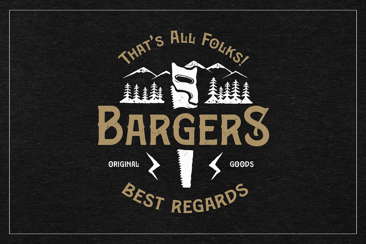 Bargers Distressed, a Font by Arterfak Project (Photo 11 of 11)