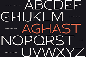 Aghast Sans - Regular and Outline, a Sans Serif Font by Up Up Creative