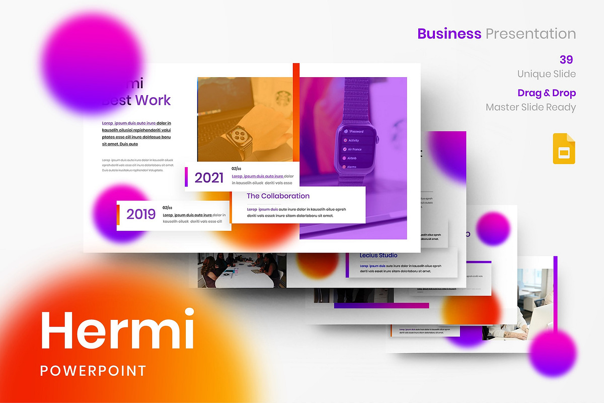 Hermi - Business Google Slide Templa, a Presentation Template by Dens Creative Studio (Photo 1 of 6)
